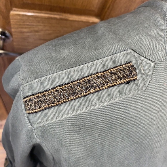 Democracy Jacket Women’s Size Small Military Style Utility Field Cargo Studded - Picture 4 of 10